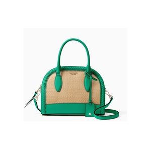 NWT Kate Spade Reiley straw medium dome satchel
